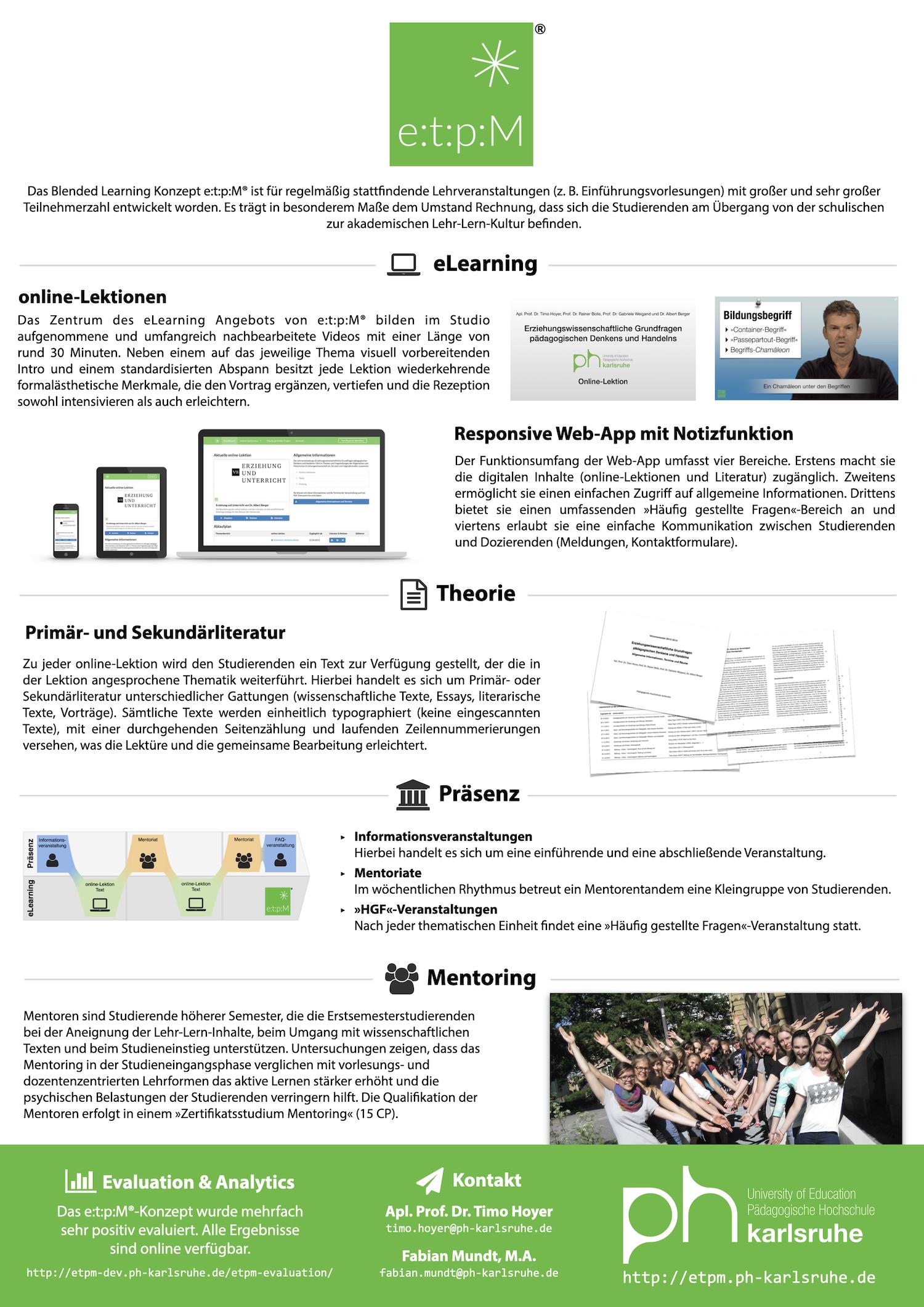 e:t:p:M Poster. Credit: Eigene Erstellung